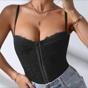 black cami tank / corset tank